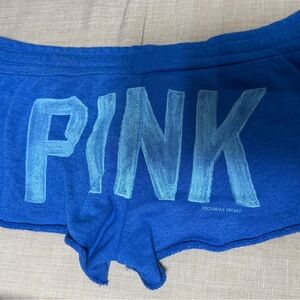 PINK Victoria's Secret Vibrant Blue Athletic Shorts